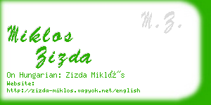 miklos zizda business card